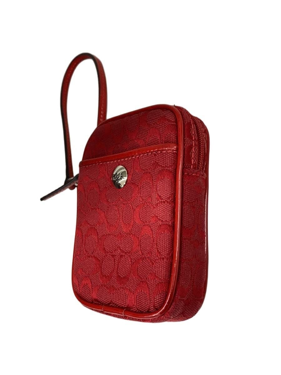 COACH Pouch Cotton RED All Over Pattern 2