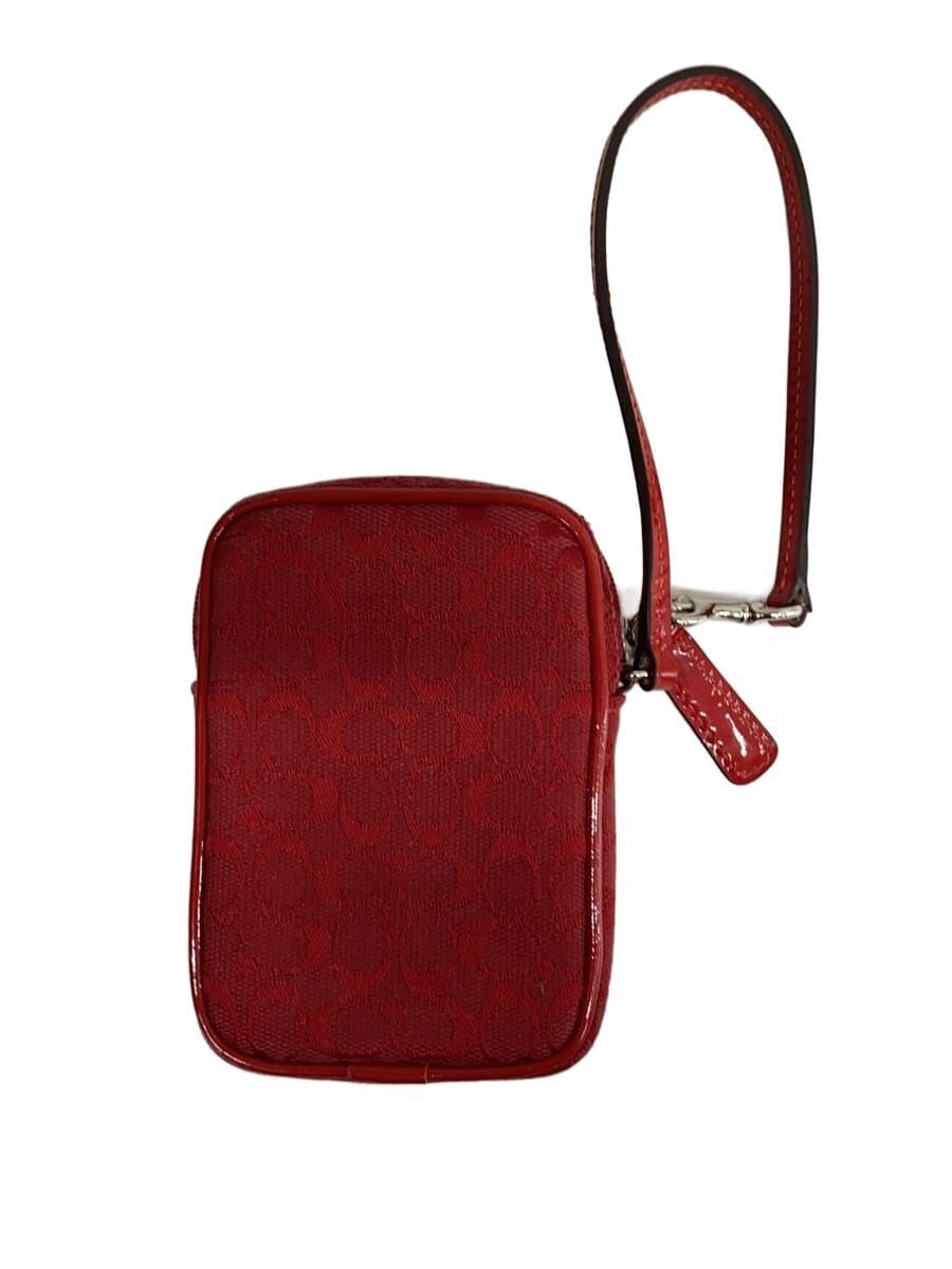 COACH Pouch Cotton RED All Over Pattern 3