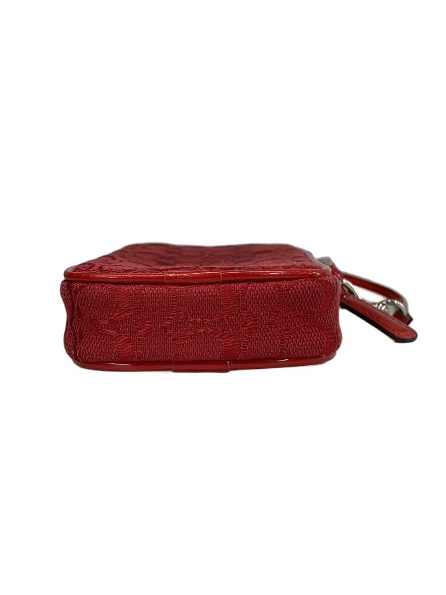COACH Pouch Cotton RED All Over Pattern 4