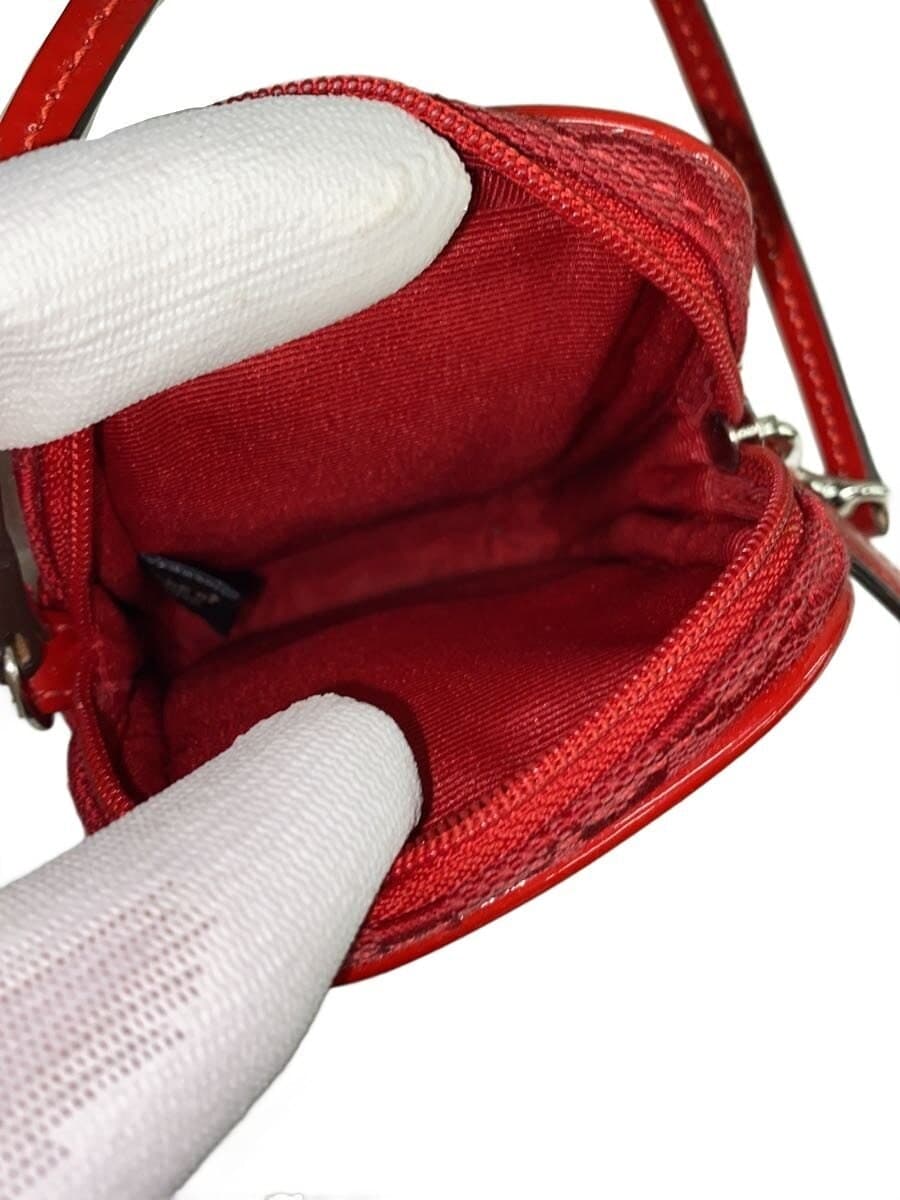 COACH Pouch Cotton RED All Over Pattern 5