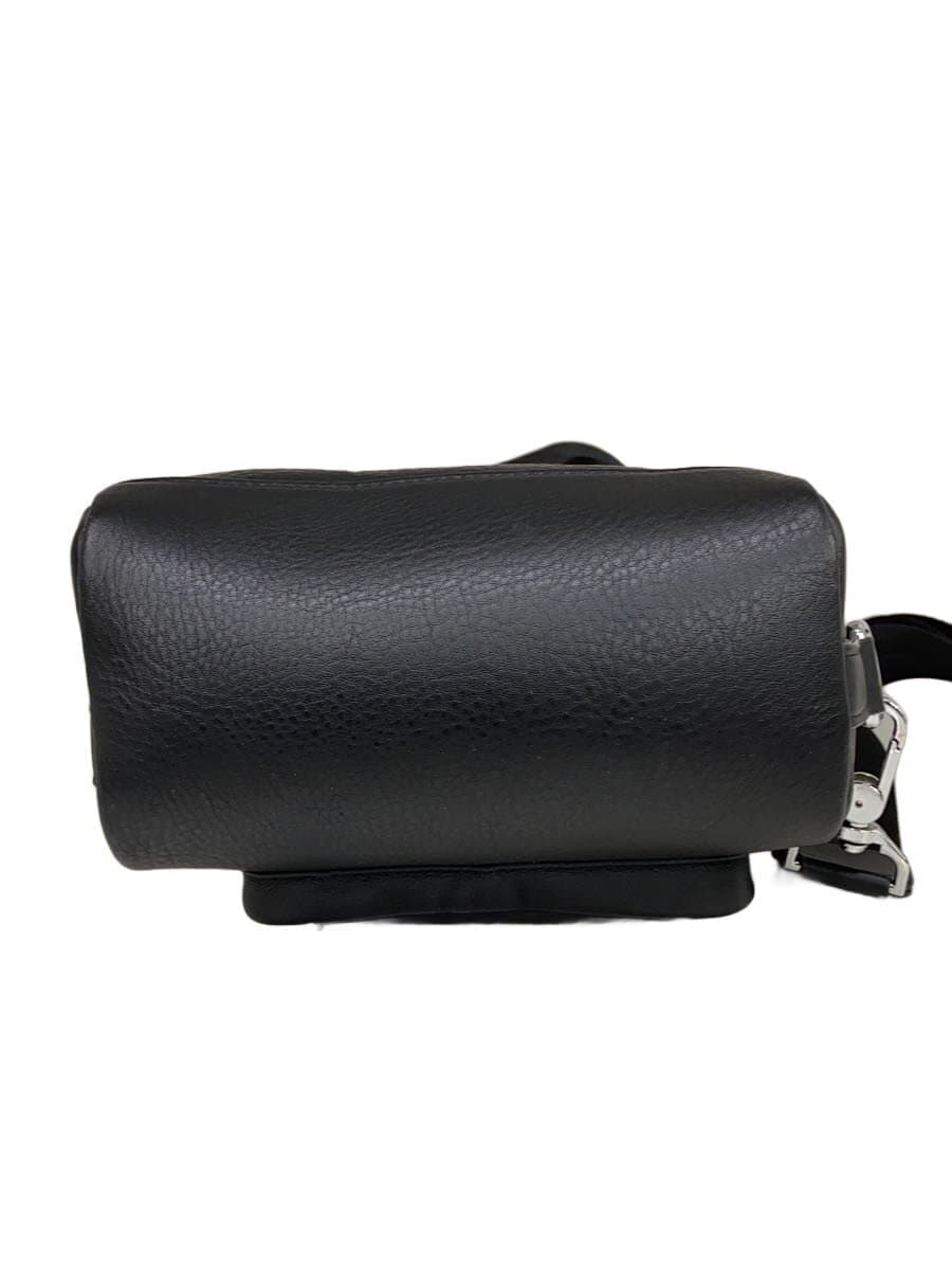 Other Brand Shoulder Bag Leather BLK Solid 4