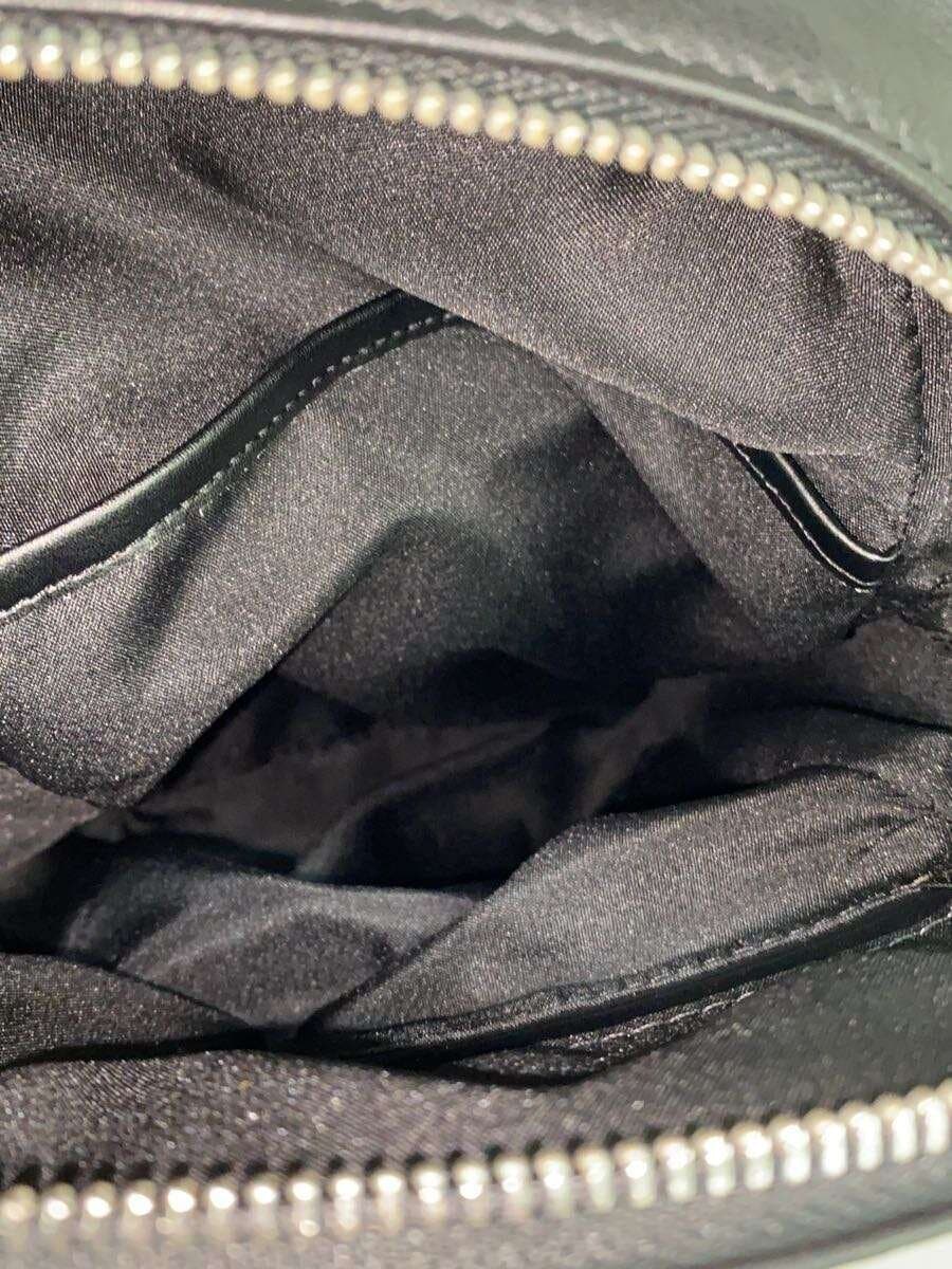 Other Brand Shoulder Bag Leather BLK Solid 5