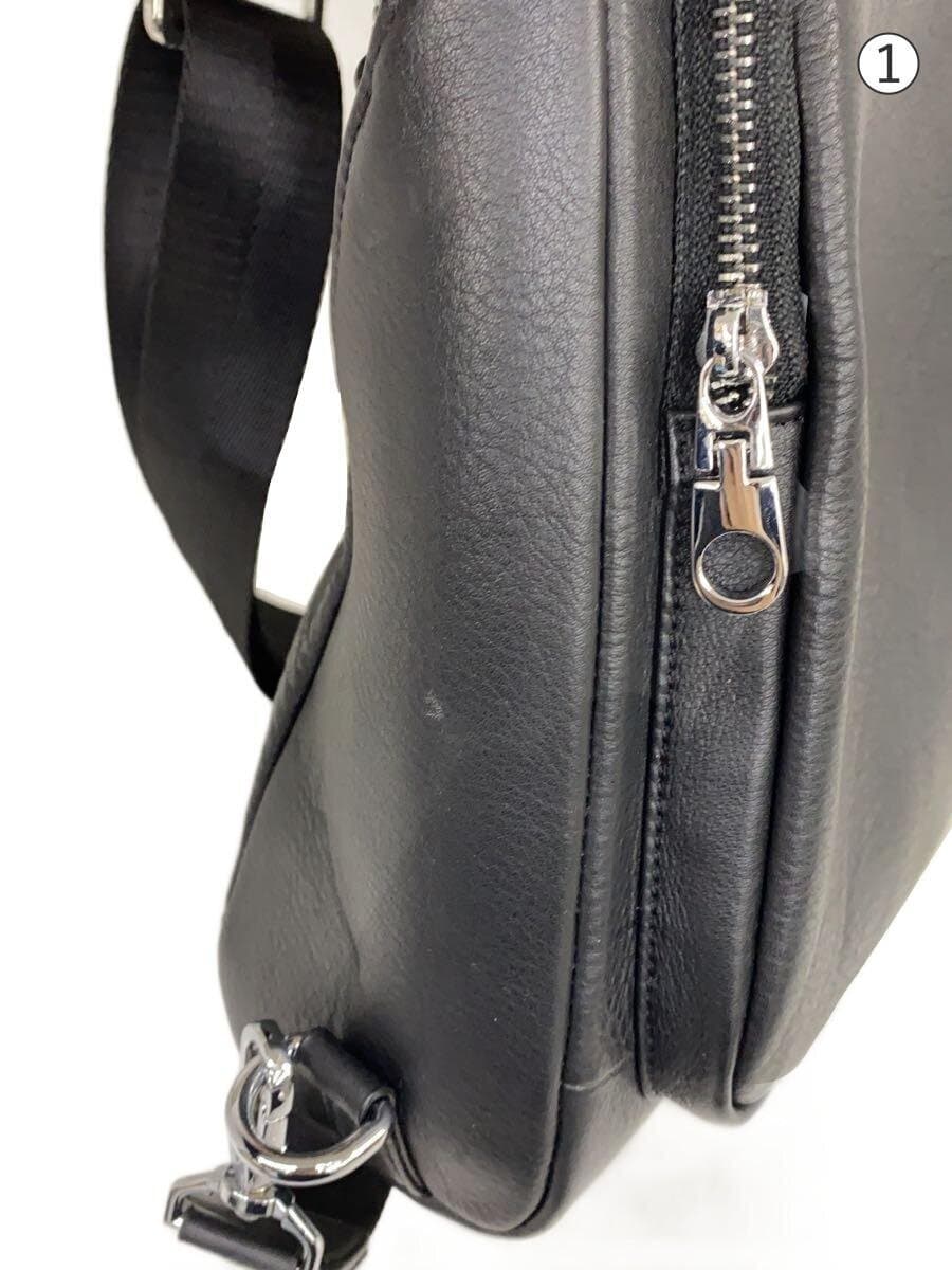Other Brand Shoulder Bag Leather BLK Solid 6
