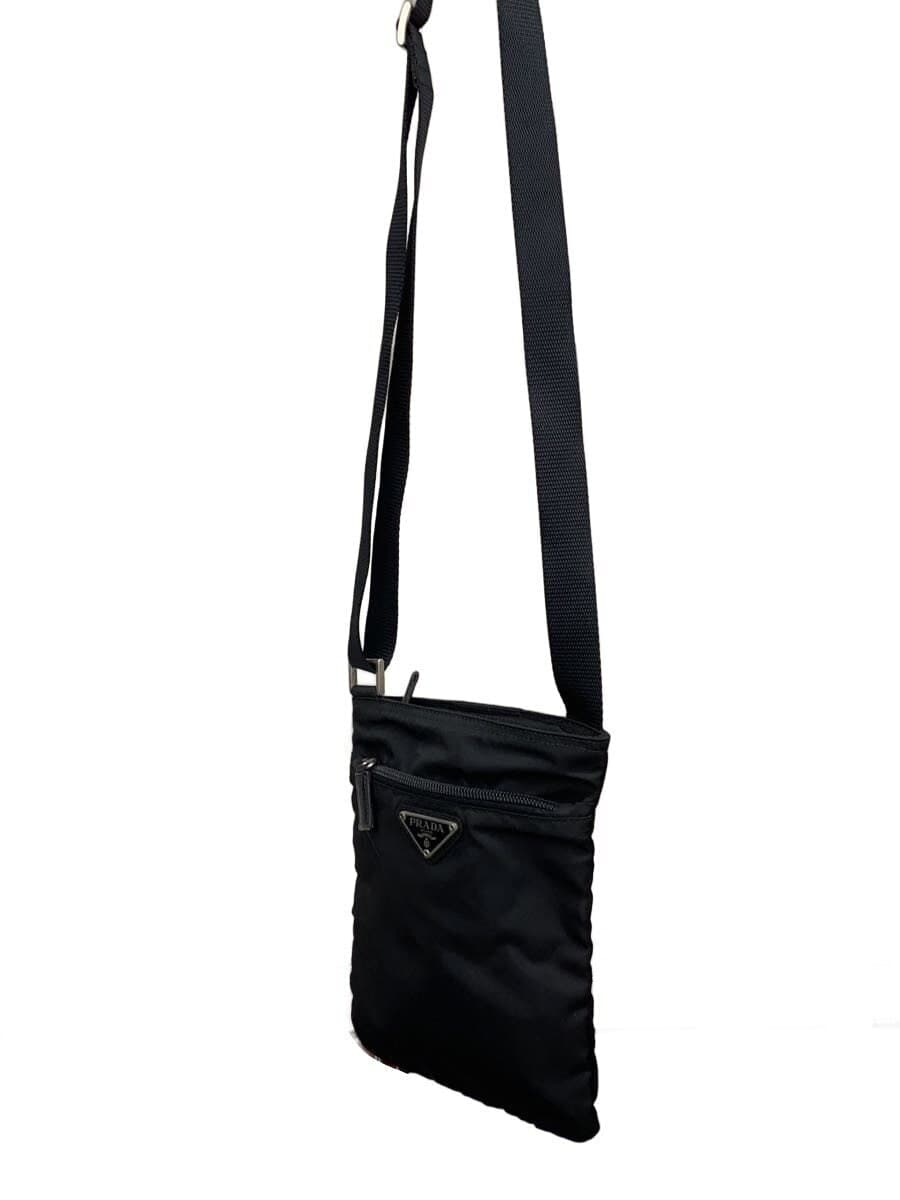 PRADA Shoulder Bag Nylon BLK Solid 2