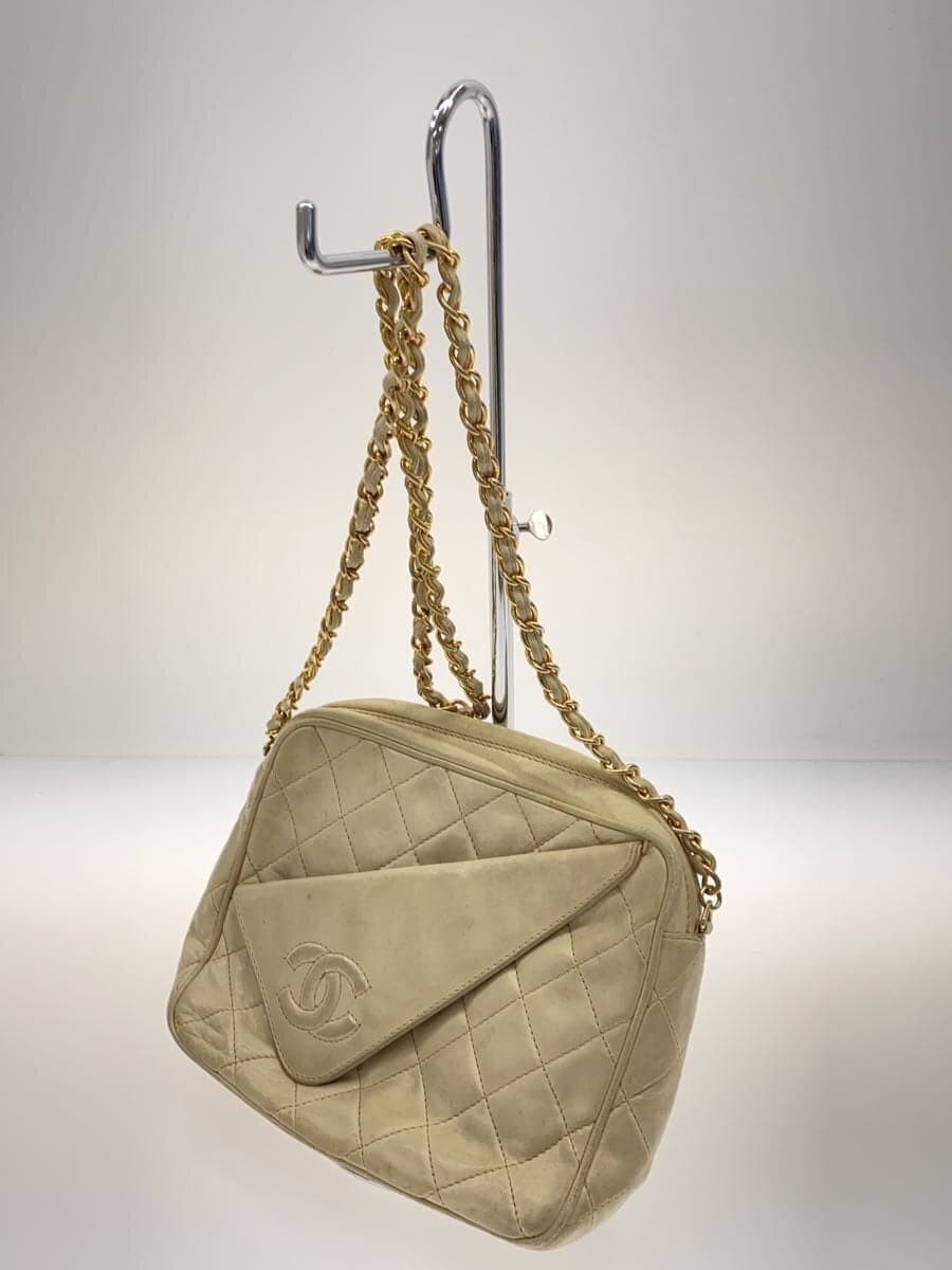 CHANEL Matelassé Coco Mark Chain Shoulder Bag -- CRM OLD vintage 2