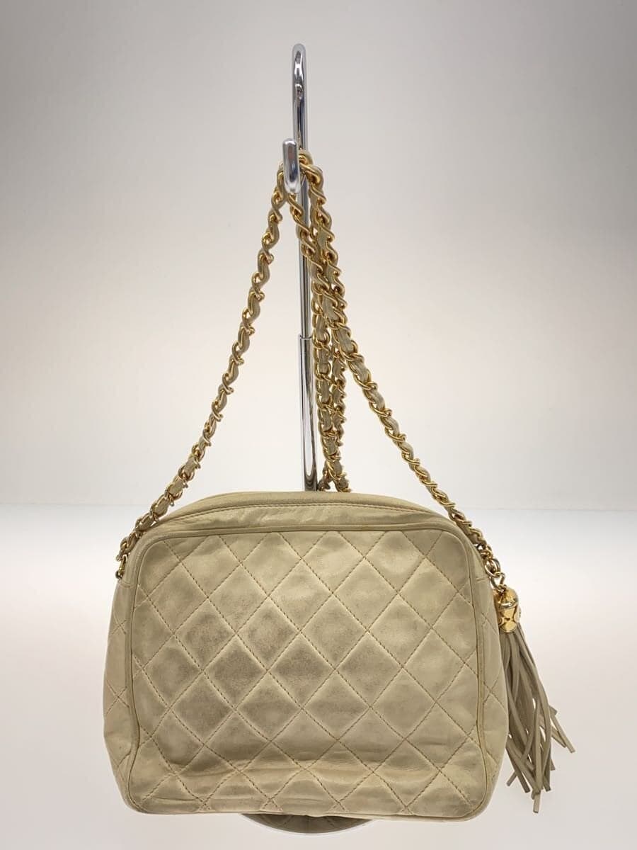 CHANEL Matelassé Coco Mark Chain Shoulder Bag -- CRM OLD vintage 3