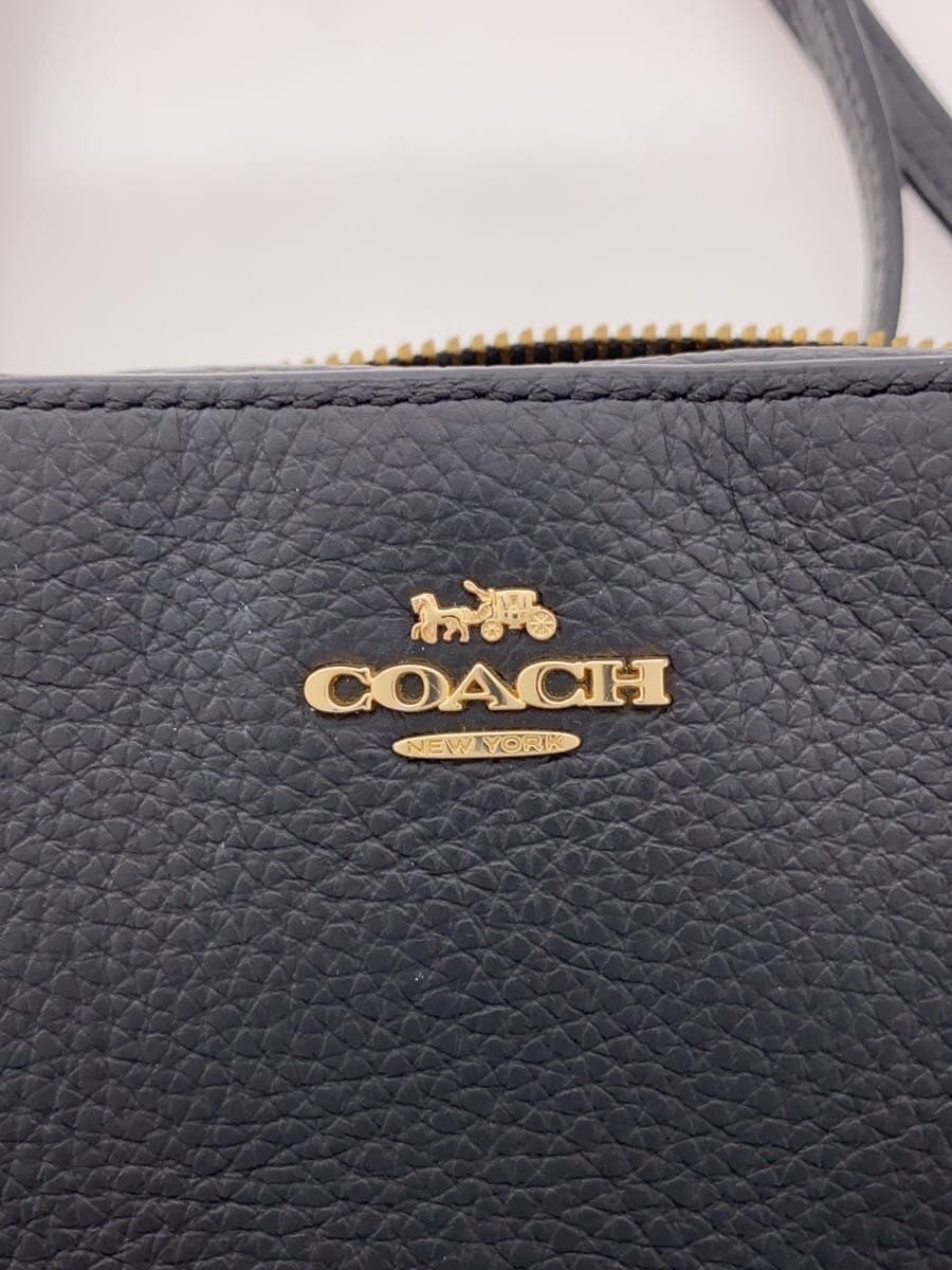 COACH Camera Bag Shoulder Bag Leather BLK Solid D2061 5