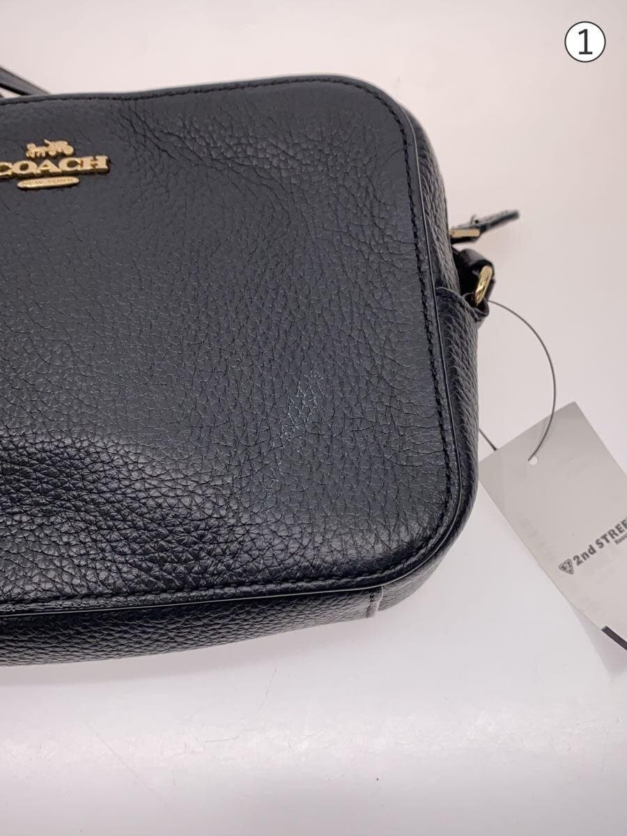 COACH Camera Bag Shoulder Bag Leather BLK Solid D2061 7