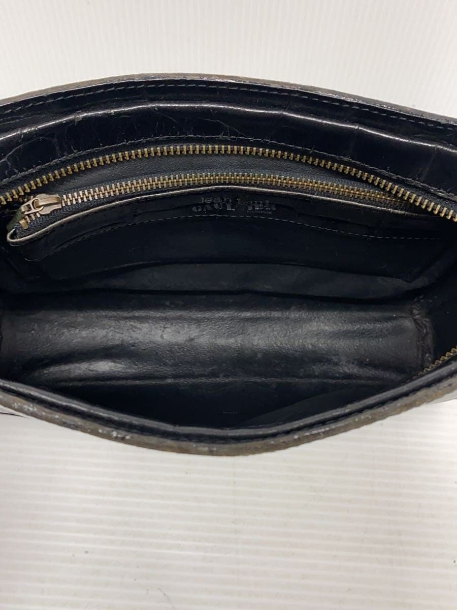 Jean Paul GAULTIER HOMM Earchive Embossed Clutch Bag Second Bag Leather BLK Animal 6