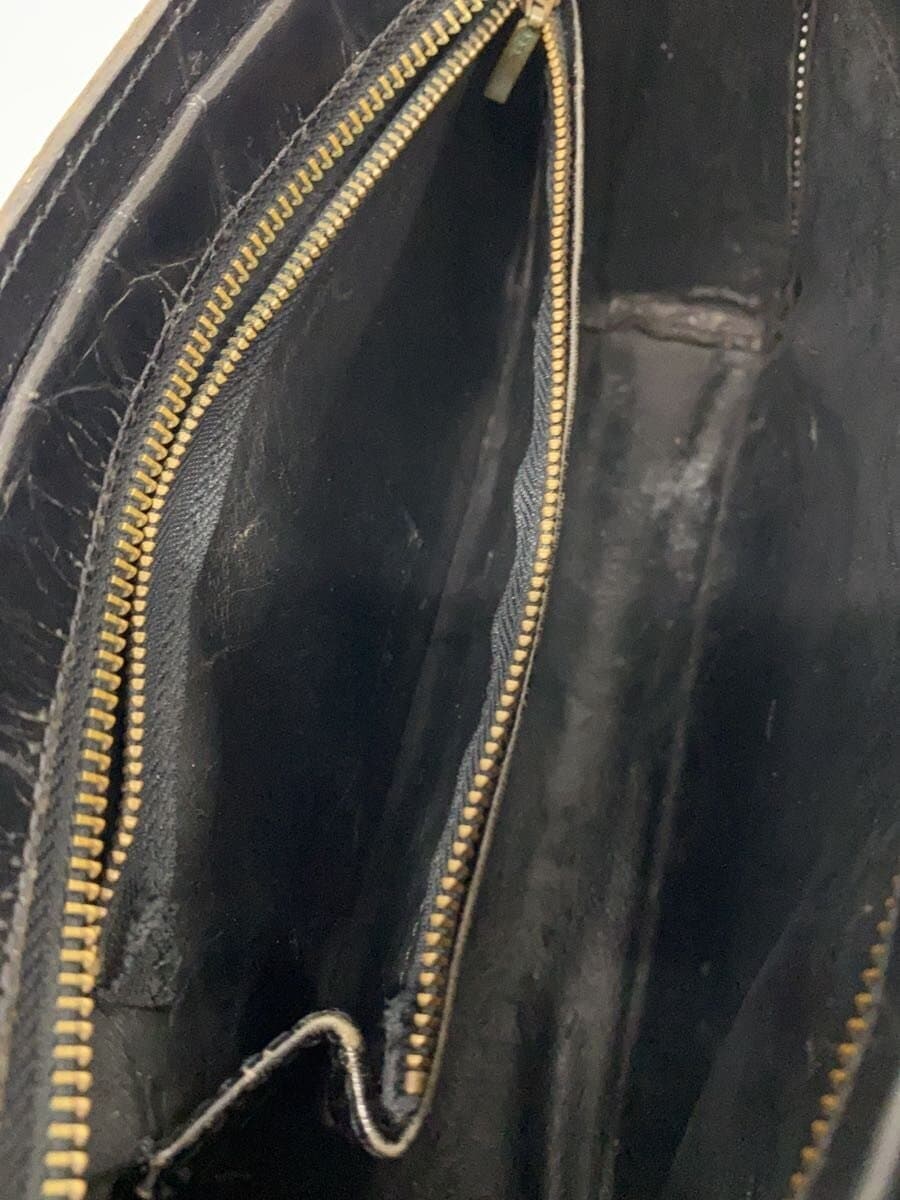 Jean Paul GAULTIER HOMM Earchive Embossed Clutch Bag Second Bag Leather BLK Animal 7