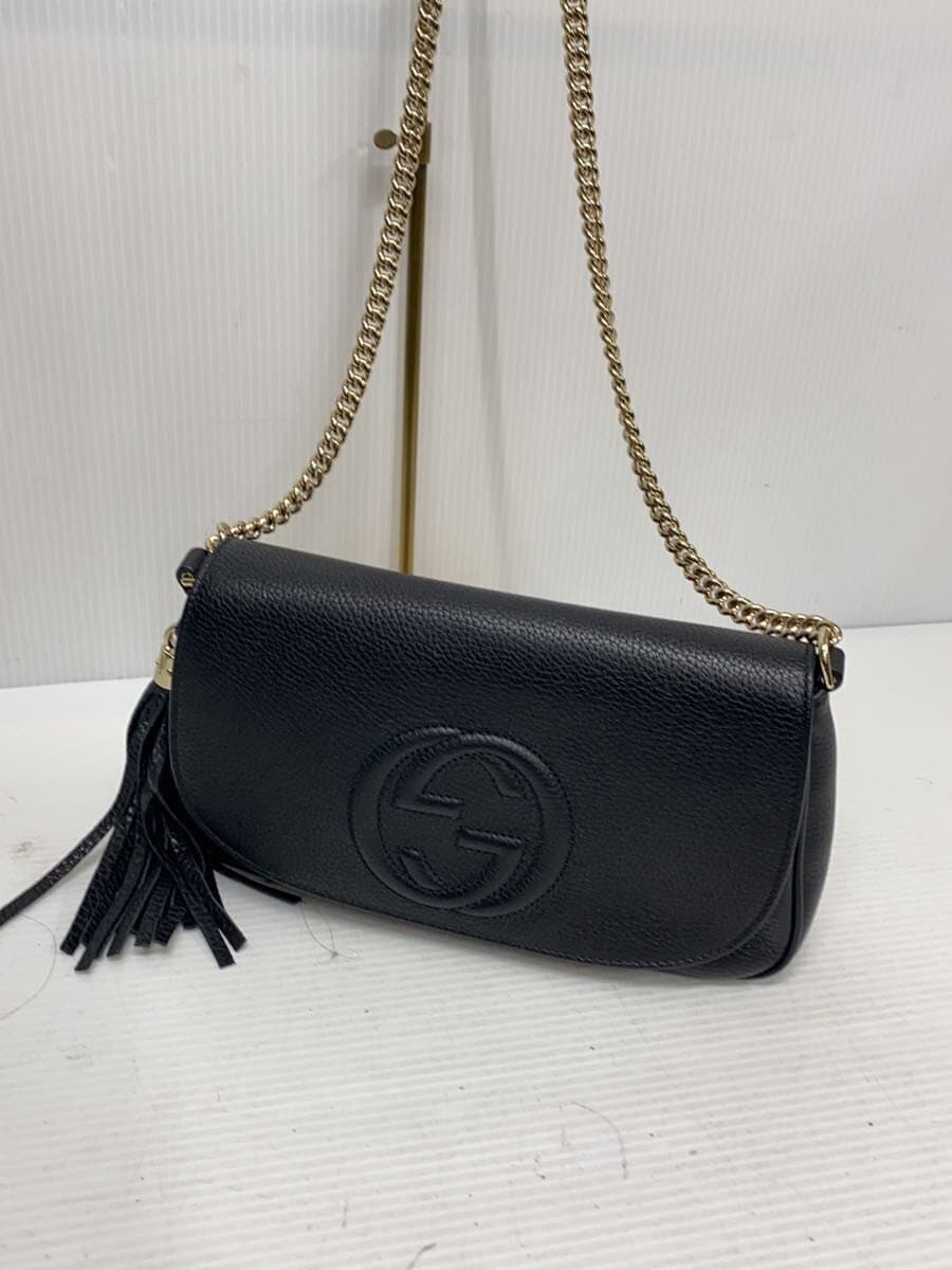 GUCCI Shoulder Bag_SoHo _Interlocking G Leather BLK 2