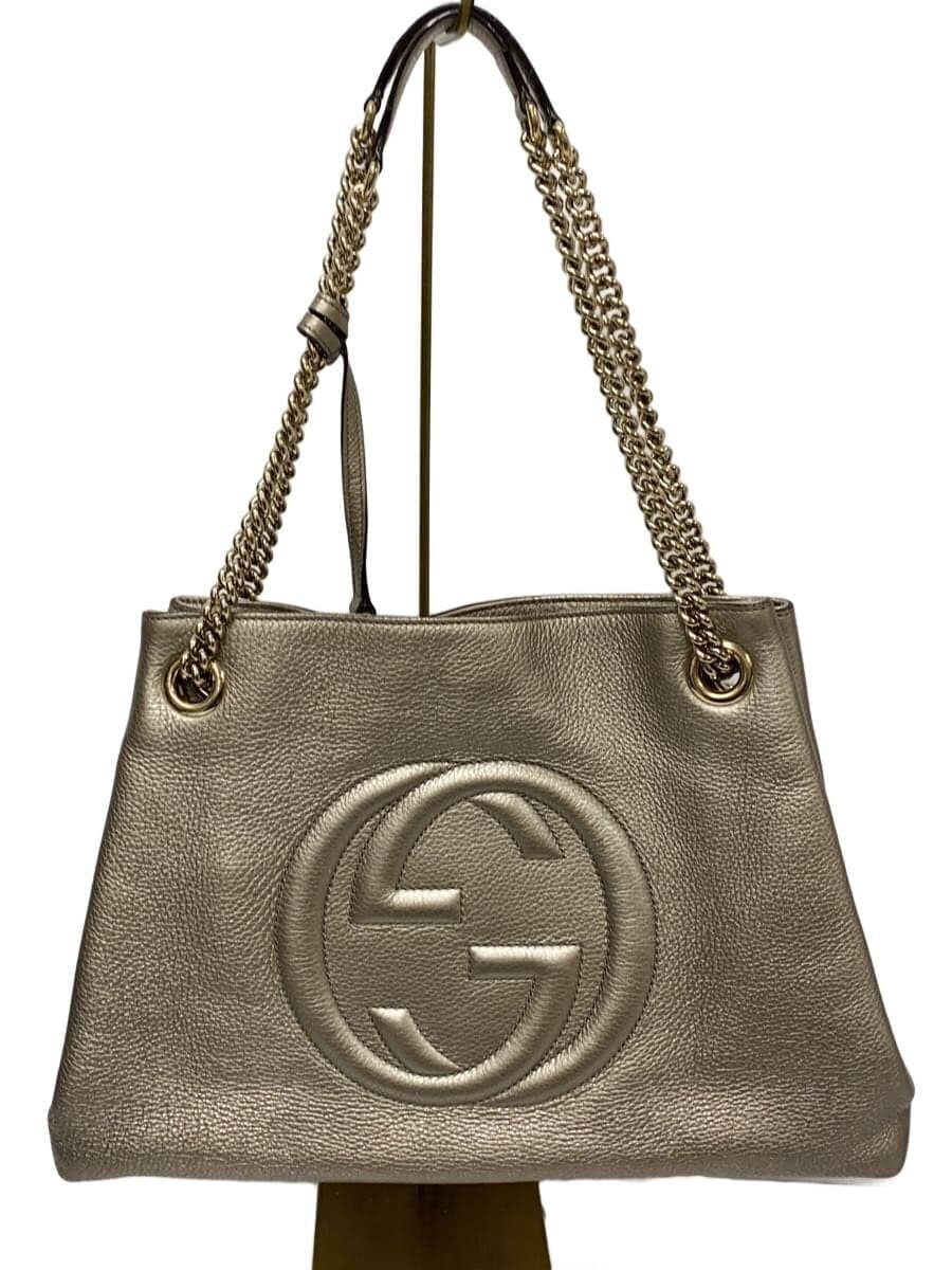 GUCCI Chain Tote Bag_SoHo Leather GLD