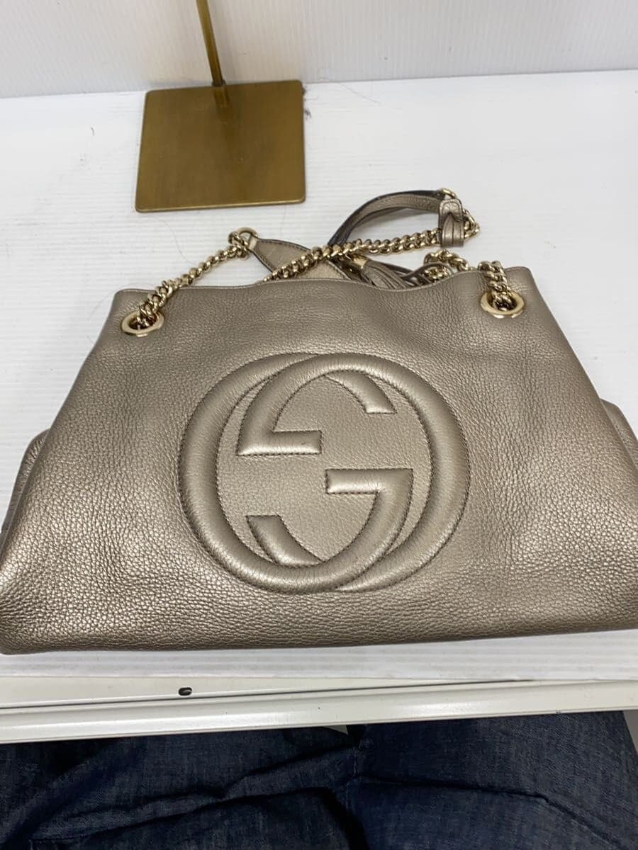 GUCCI Chain Tote Bag_SoHo Leather GLD 5