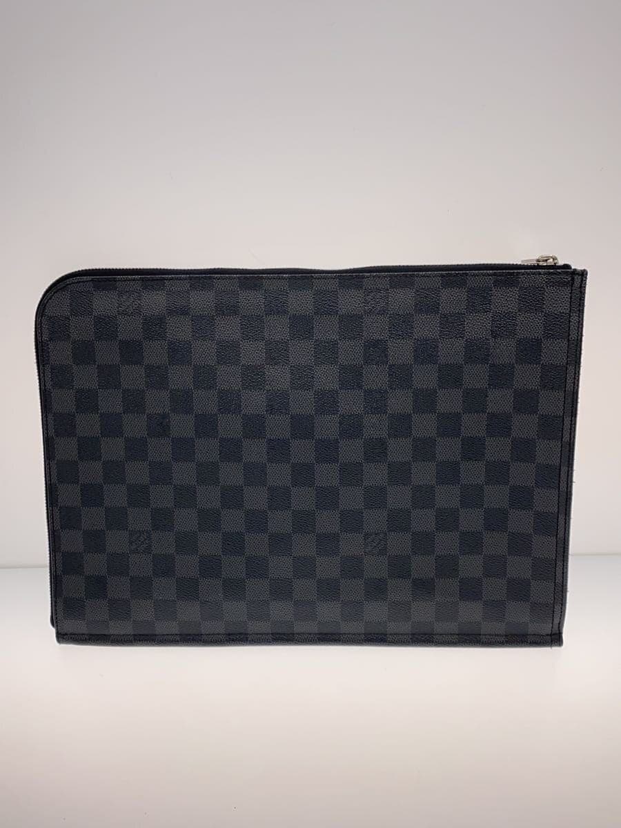 LOUIS VUITTON Posh Document - Damier Graphite PVC BLK All-over pattern N48247 3