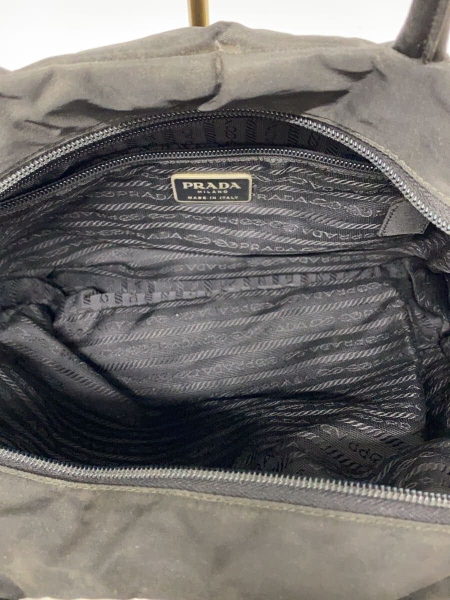PRADA Handbag Nylon BLK Solid 6