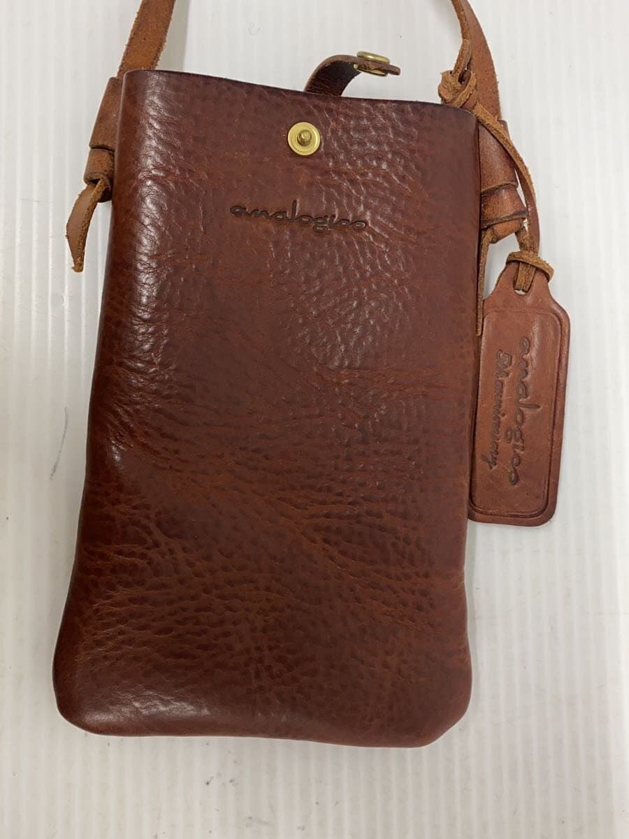 analogico Smartphone Shoulder Shoulder Bag Leather BRW Solid 7