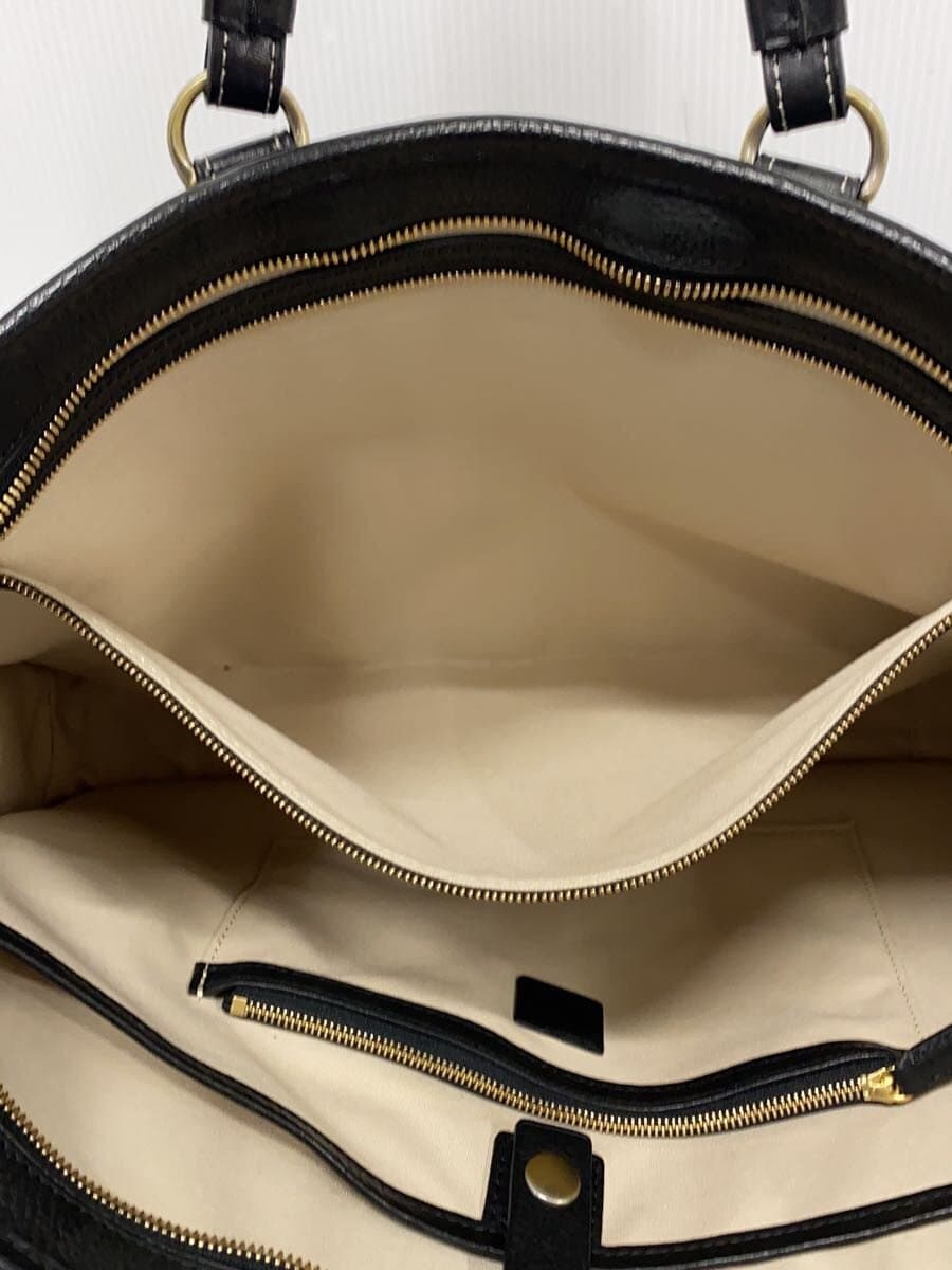 Tsuchiya Kaban Vachetta Ring Leather Urbano Urban Brief Bag Leather BLK Solid Shrunken Leather 7