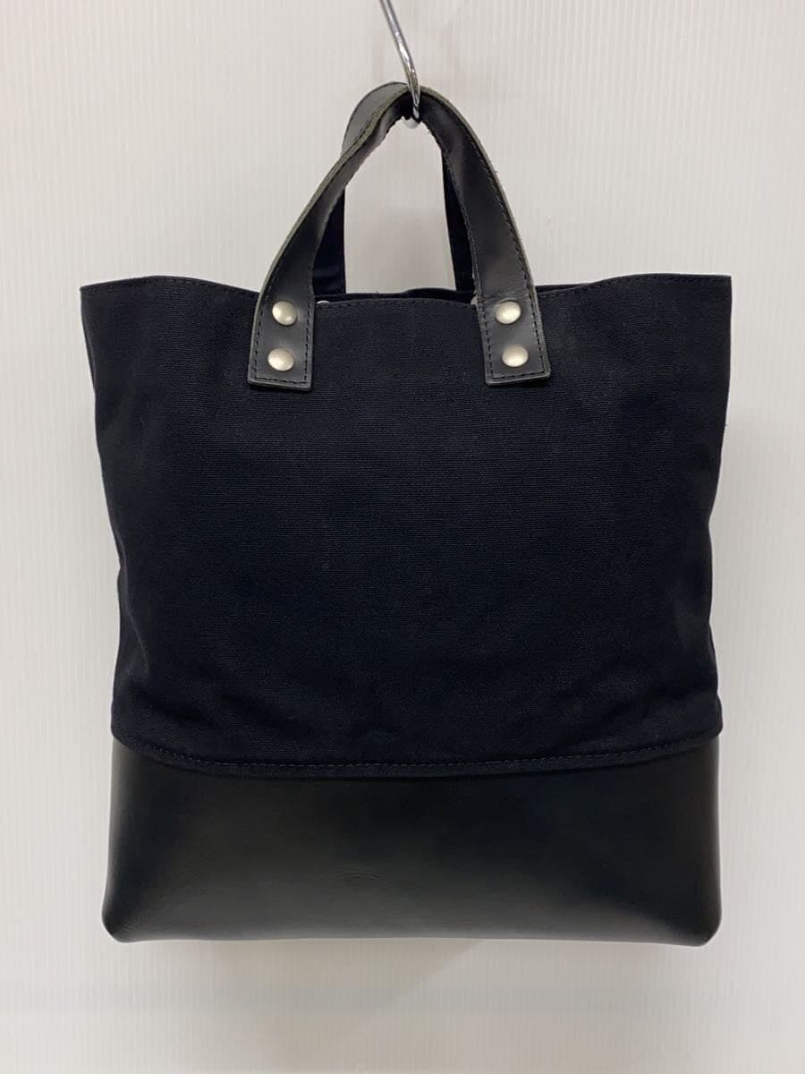 COMME des GARCONS HOMME Canvas Leather Tote Bag Cotton Black Solid HB-K 203 3