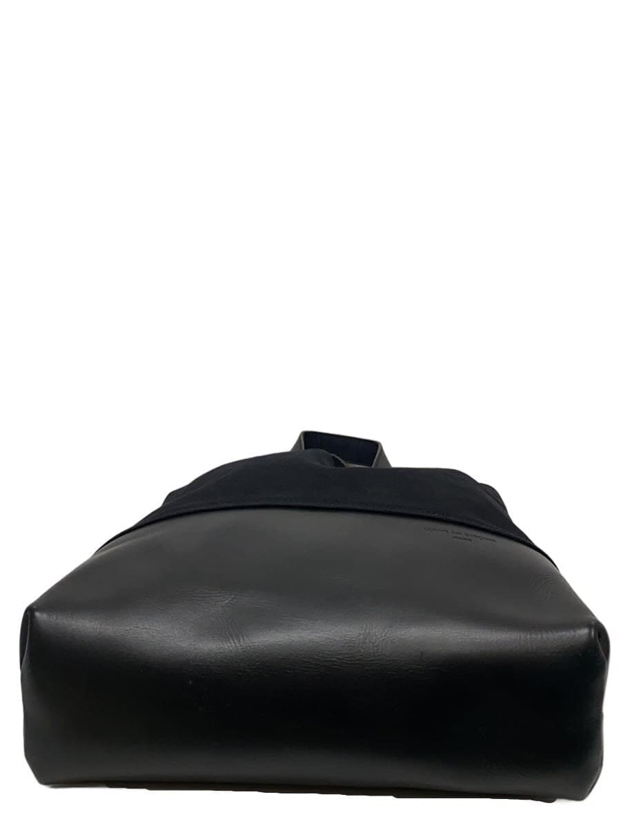 COMME des GARCONS HOMME Canvas Leather Tote Bag Cotton Black Solid HB-K 203 4