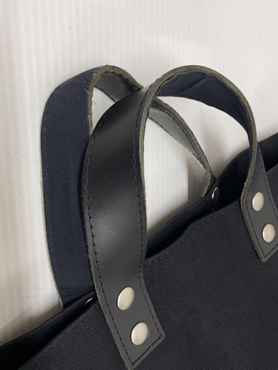 COMME des GARCONS HOMME Canvas Leather Tote Bag Cotton Black Solid HB-K 203 8