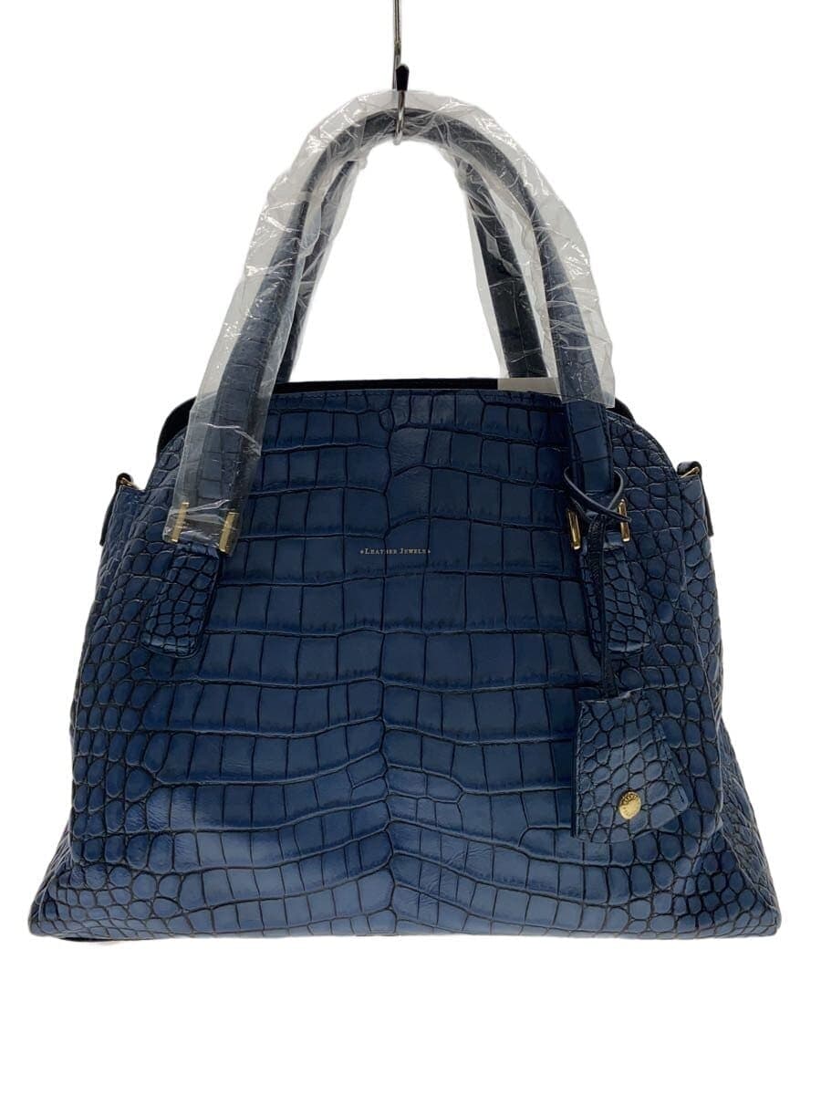 LEATHER JEWELS Tote Bag BLU CO-2268