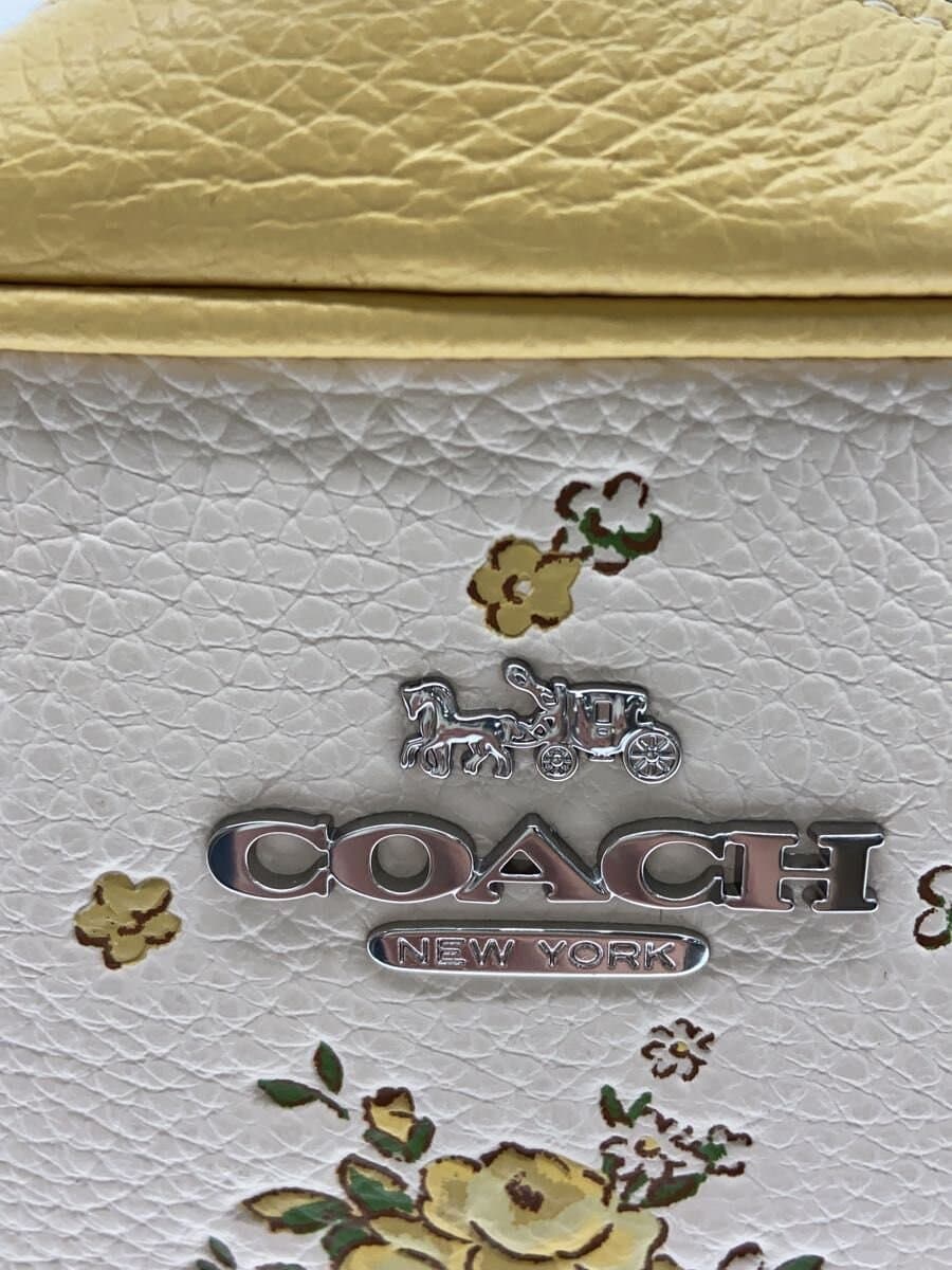 COACH Mini Jamie Camera Bag Floral Print Shoulder Bag Leather BEG CAQ38 5