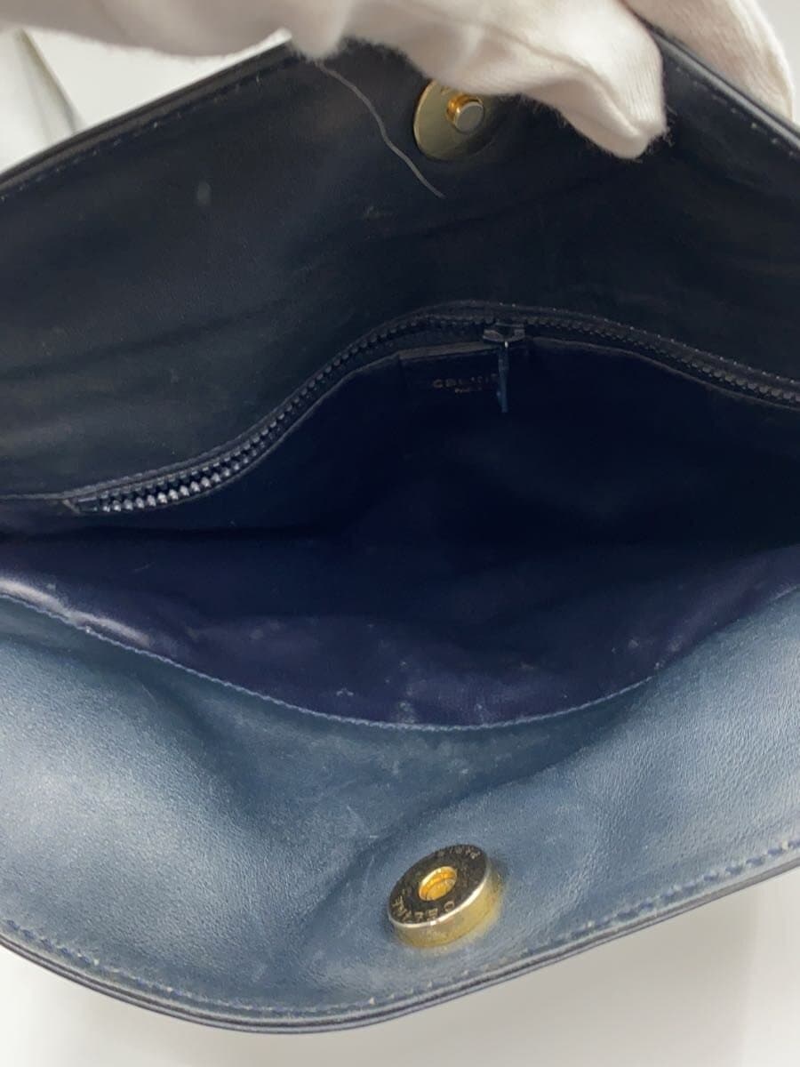 CELINE shoulder bag leather NVY 6