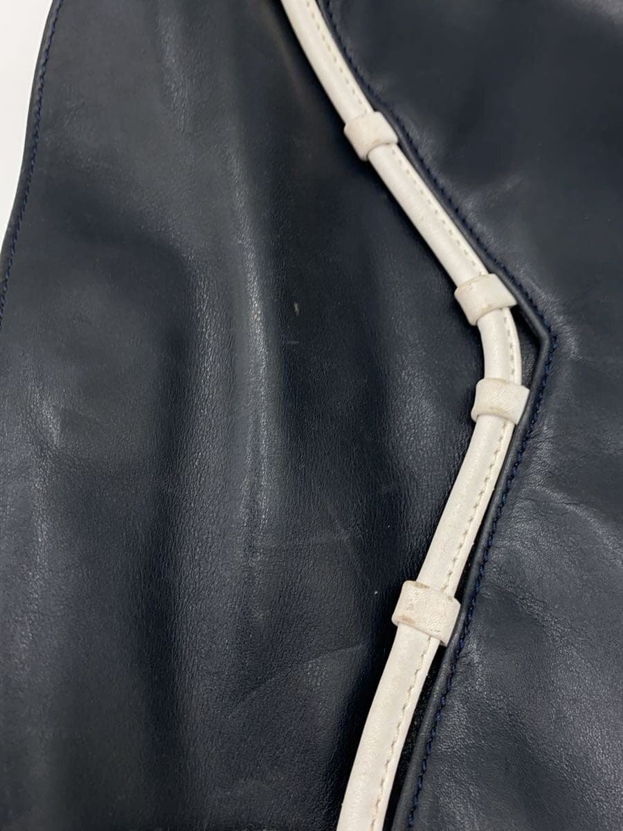 CELINE shoulder bag leather NVY 7