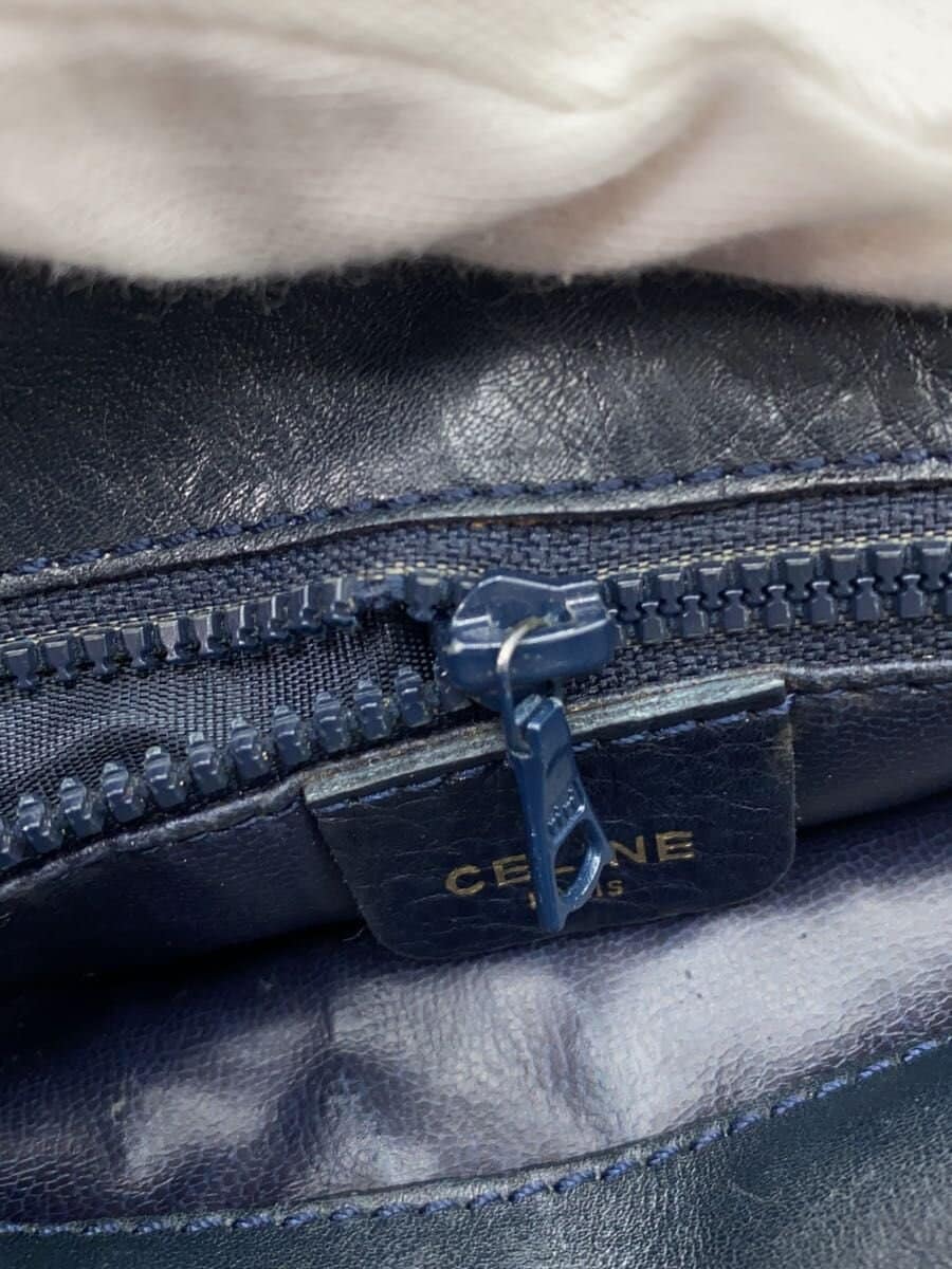 CELINE shoulder bag leather NVY 8