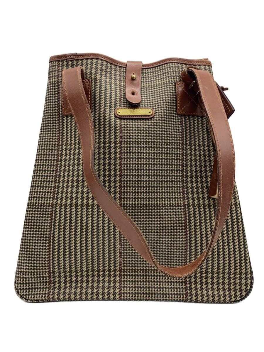 POLO RALPH LAUREN tote bag PVC BRW houndstooth