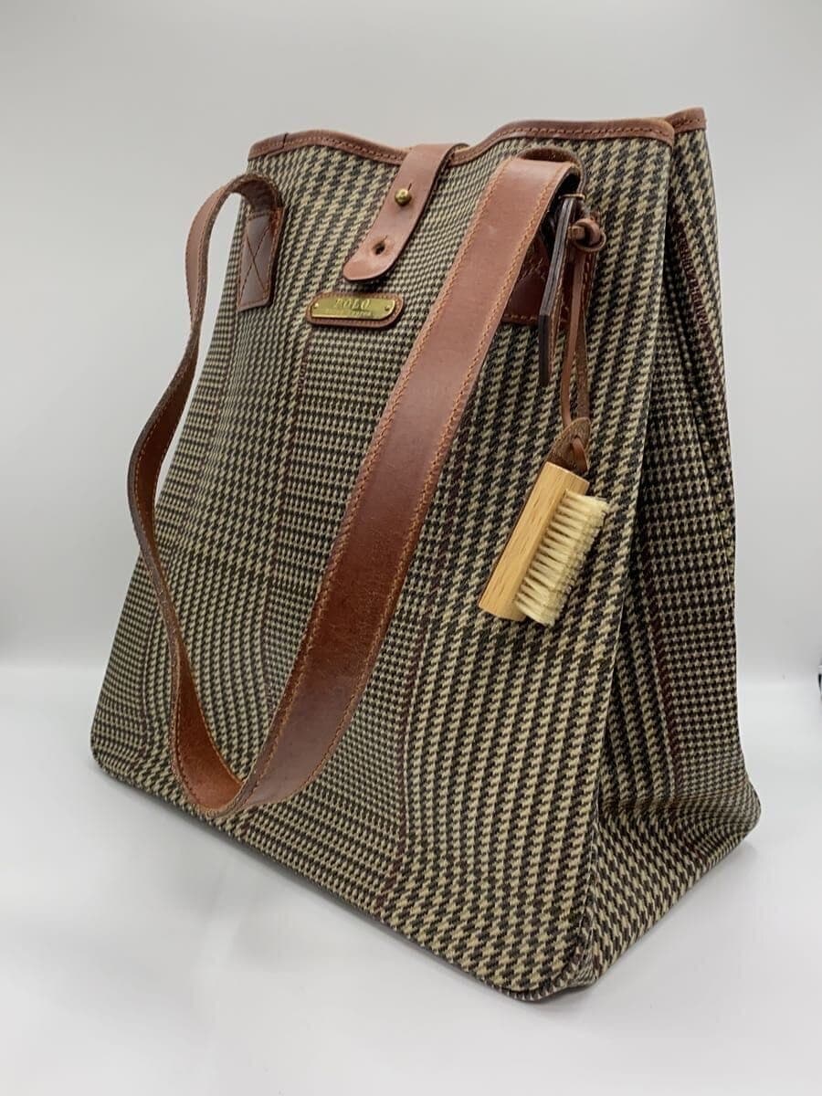 POLO RALPH LAUREN tote bag PVC BRW houndstooth 2