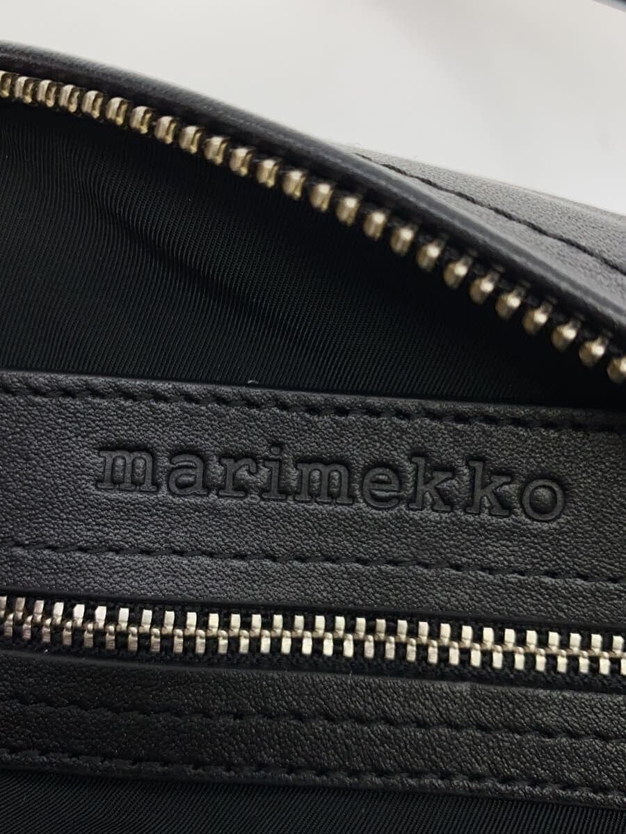 marimekko Shoulder Bag Leather BLK Solid 5