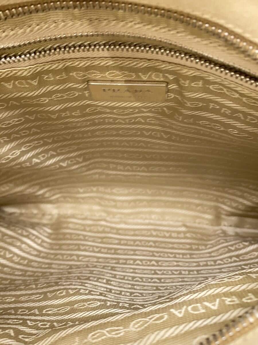 PRADA tote bag canvas BEG 6