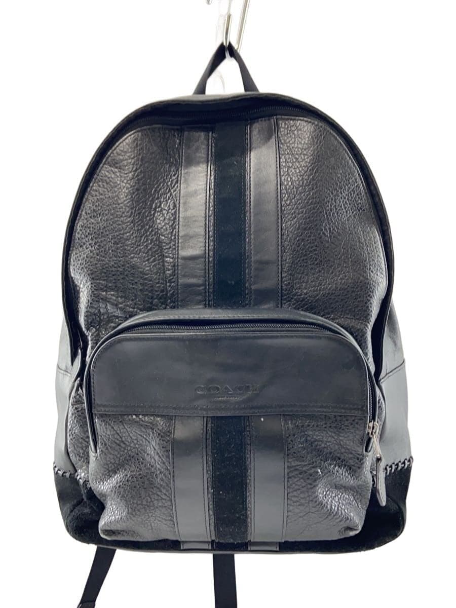 COACH Backpack Leather BLK Solid 49334