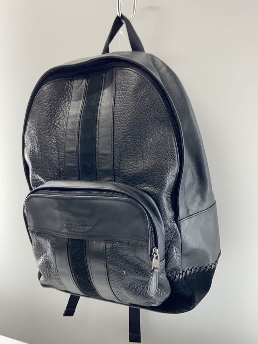 COACH Backpack Leather BLK Solid 49334 2