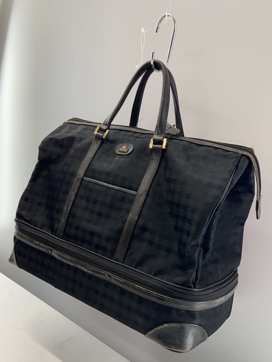 Aquascutum Boston Bag Nylon Black Check 2