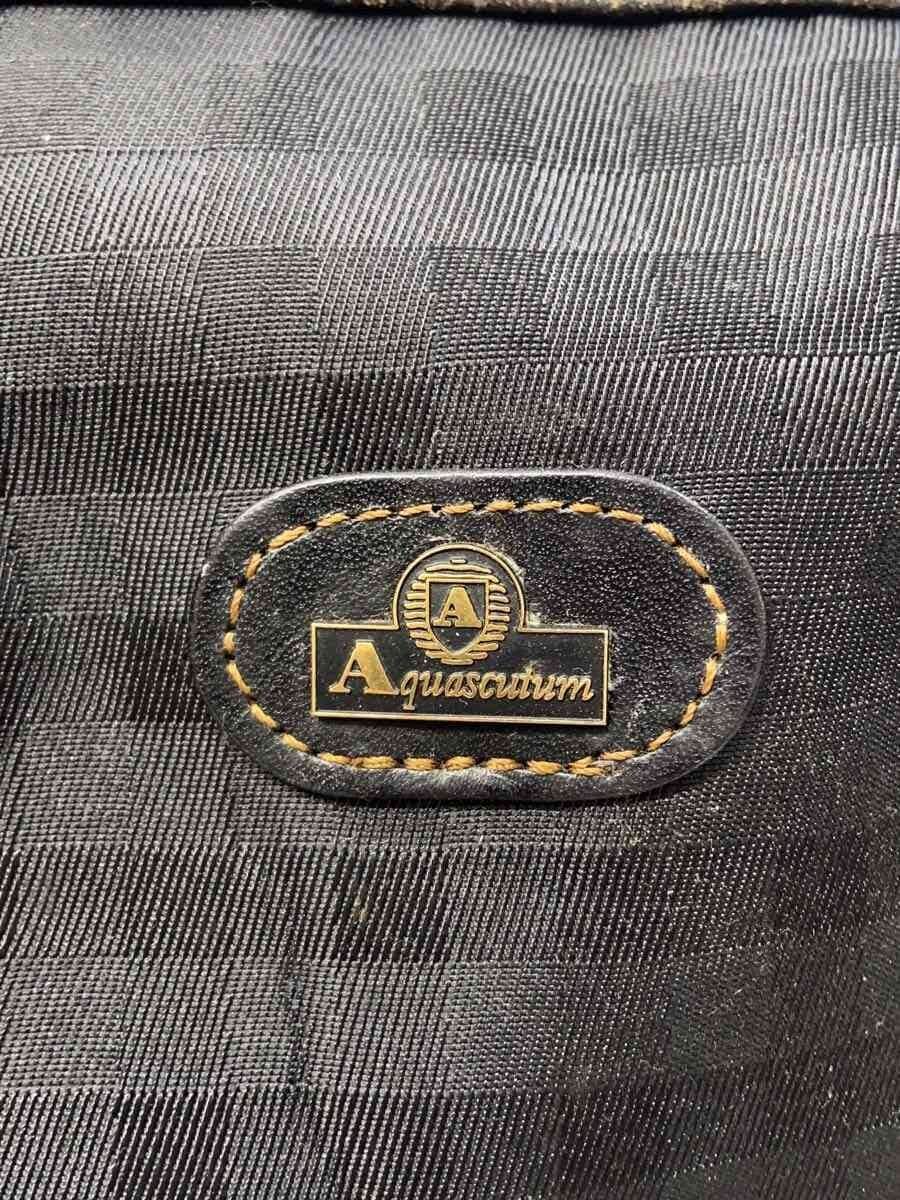 Aquascutum Boston Bag Nylon Black Check 5