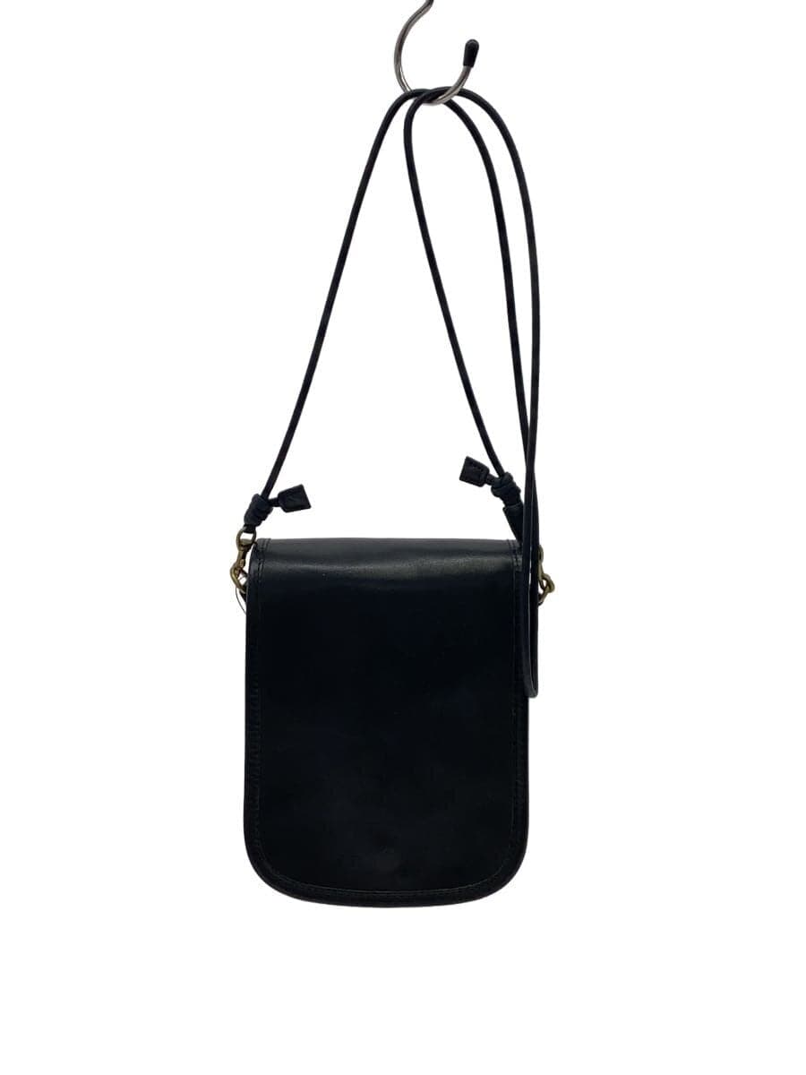 BEAMS×SLOW Shoulder Bag Leather BLK