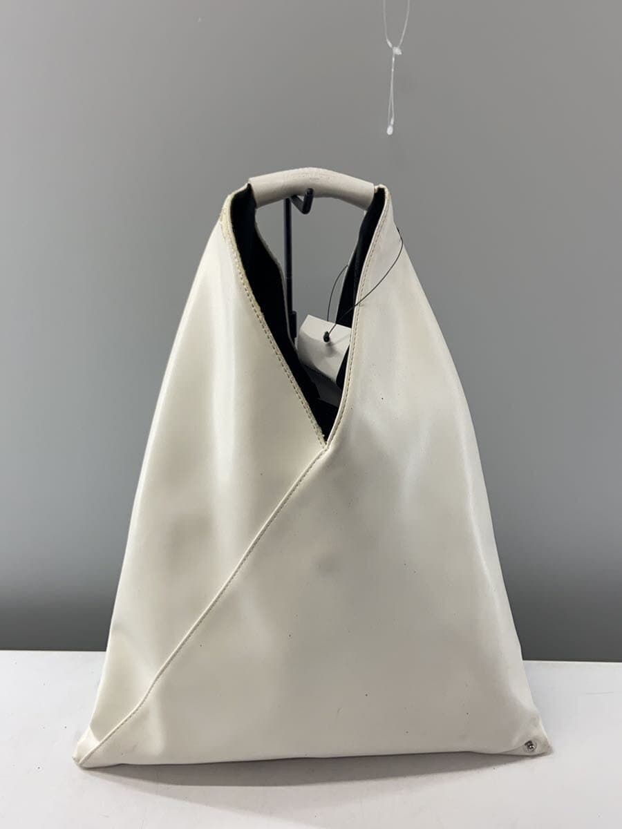 MM6 Tote Bag Leather WHT 3