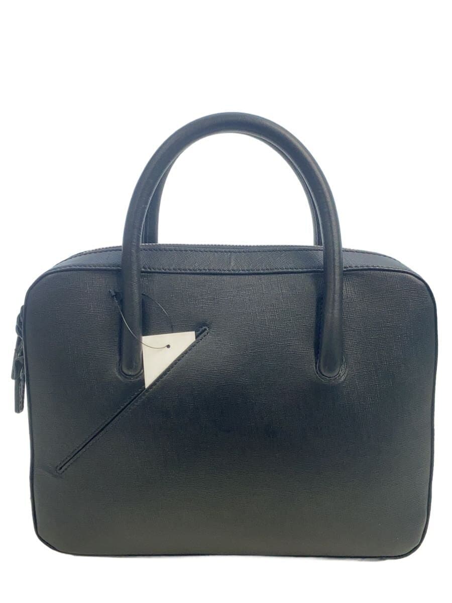 Pid Briefcase Compact Handbag Leather BLK