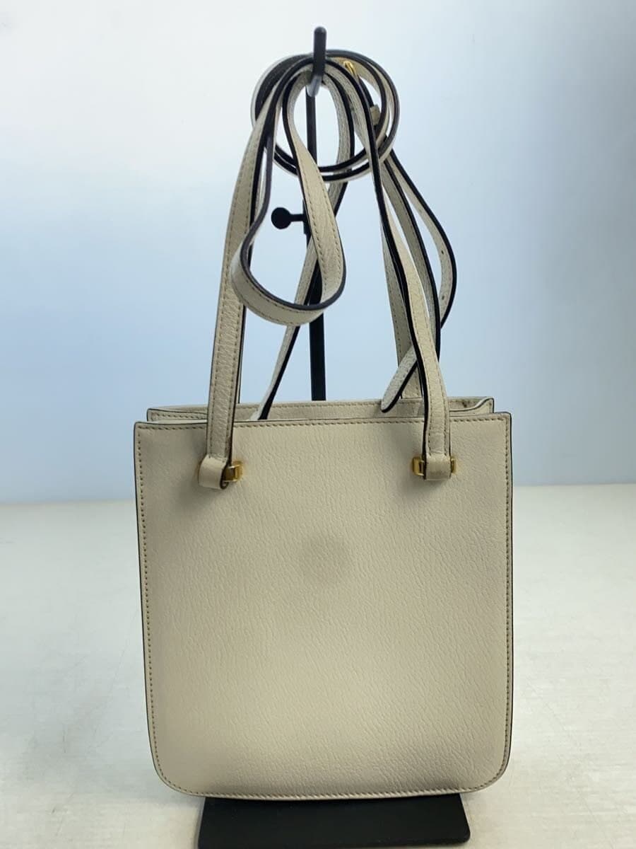 MIU MIU Shoulder Bag Leather WHT Plain 5BA231 3