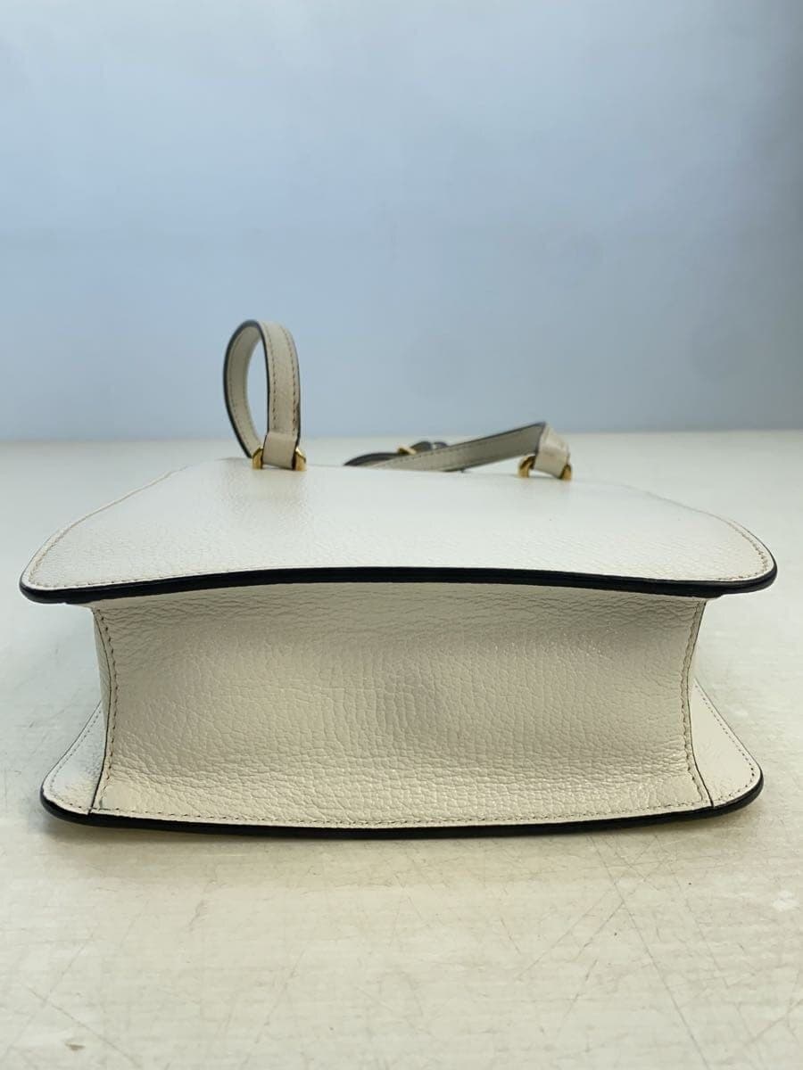 MIU MIU Shoulder Bag Leather WHT Plain 5BA231 4