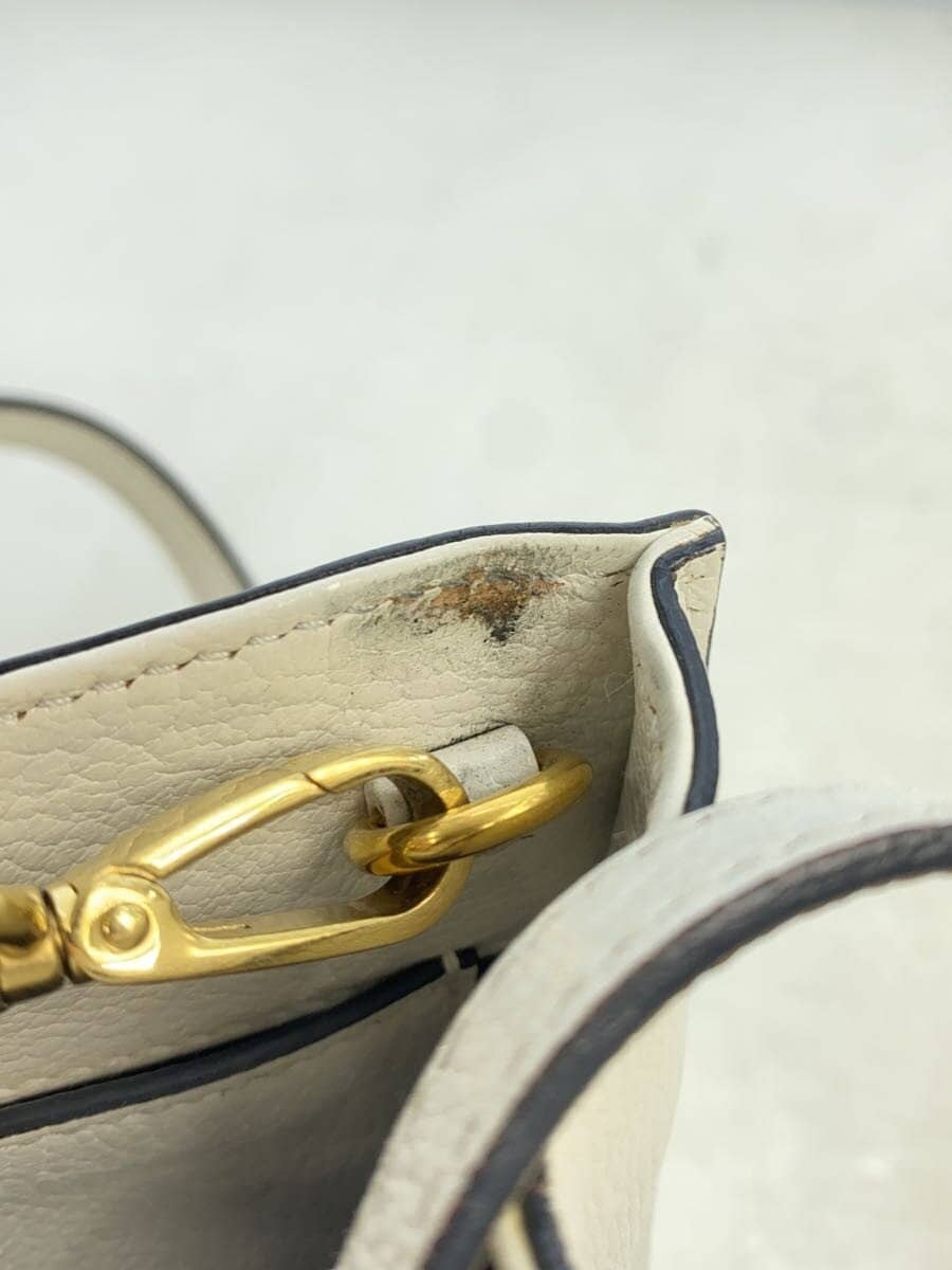 MIU MIU Shoulder Bag Leather WHT Plain 5BA231 8