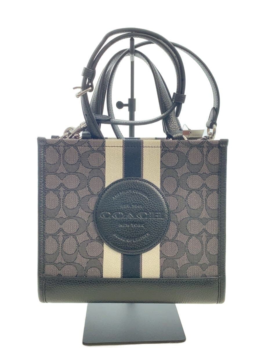 COACH handbag canvas BLK all-over pattern CQ878