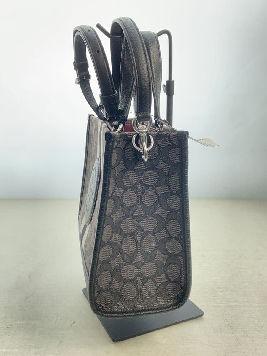 COACH handbag canvas BLK all-over pattern CQ878 2