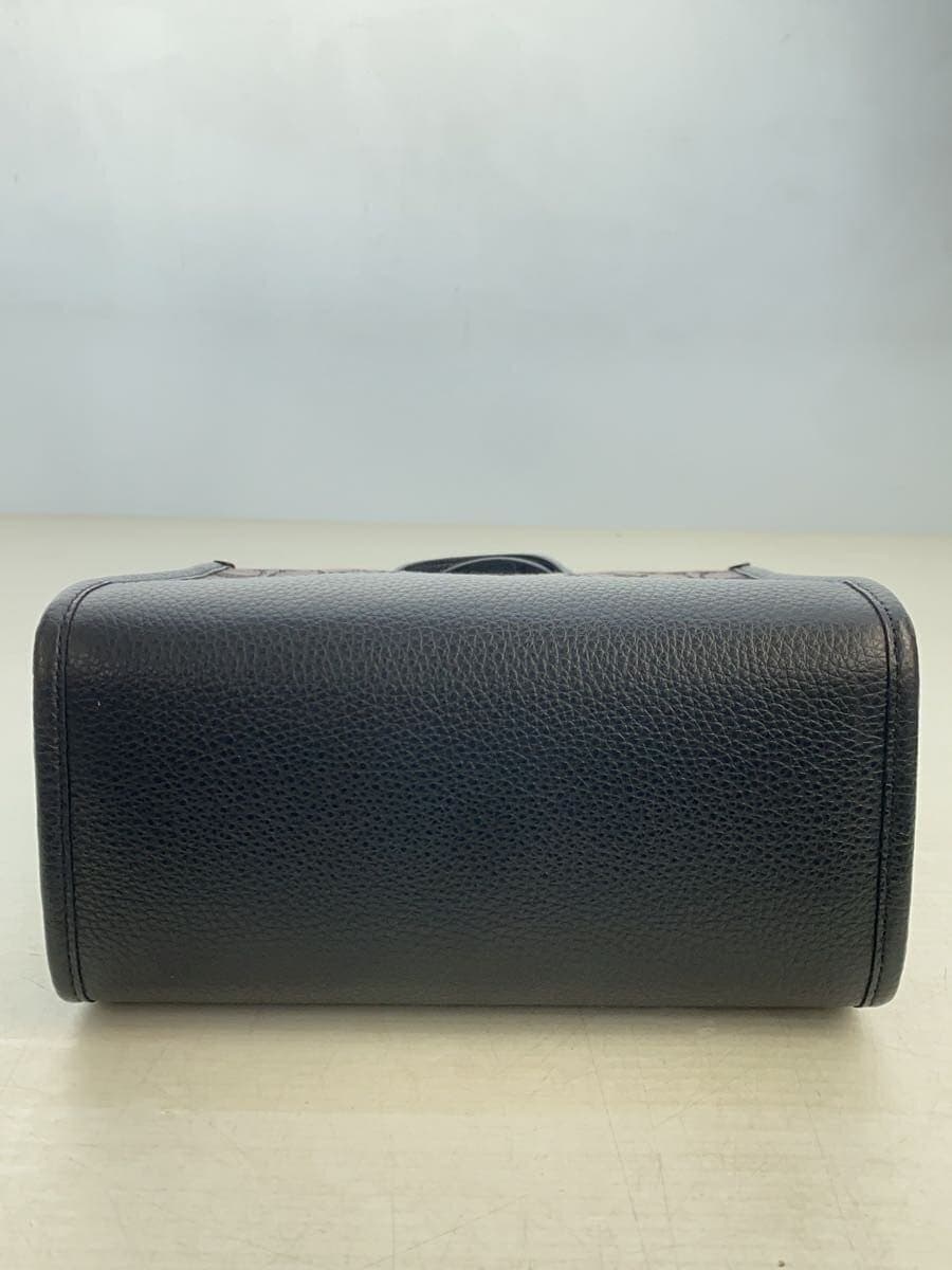 COACH handbag canvas BLK all-over pattern CQ878 4