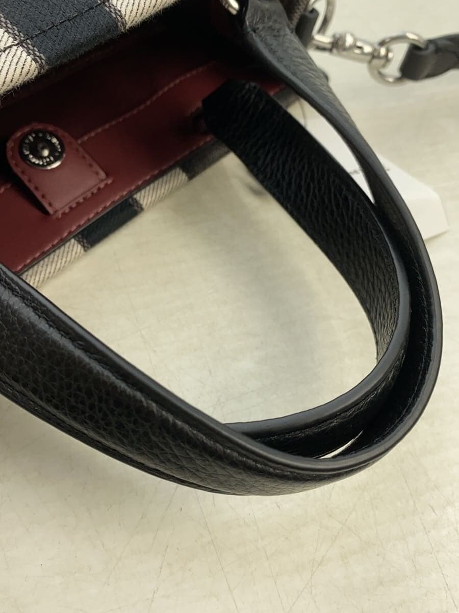 COACH handbag canvas BLK all-over pattern CQ878 7