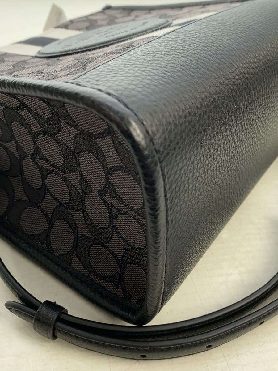 COACH handbag canvas BLK all-over pattern CQ878 8