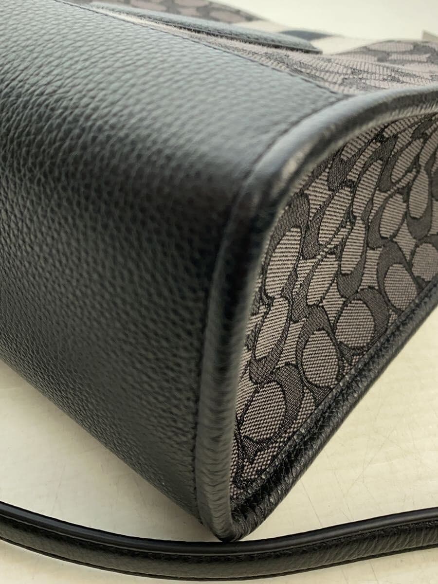 COACH handbag canvas BLK all-over pattern CQ878 9
