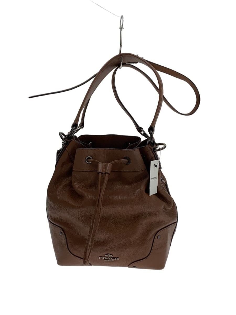 COACH Shoulder Bag Leather BRW F35684